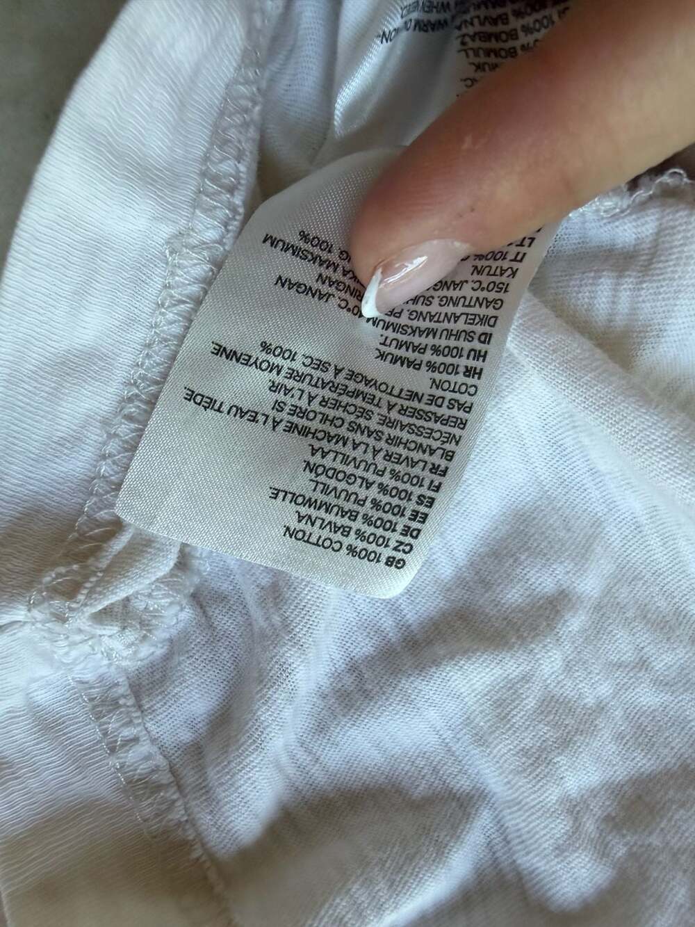 H&M White Henley Regular Fit Cotton T-Shirt Size M - Picture 6 of 7
